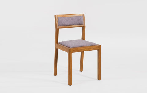 reddie-raw dining chair 50W x 48D x 72H *cm (45H seat height crushed) / 100% Wool Fabric~Textile 23 489 pink stripe / Solid Reclaimed Teak Wood~Natural Rita Dining Chair Upholstered