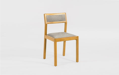 reddie-raw dining chair 50W x 48D x 72H *cm (45H seat height crushed) / Fabric~Davano Paper Bank / Solid Reclaimed Teak Wood~Oak Rita Dining Chair Upholstered