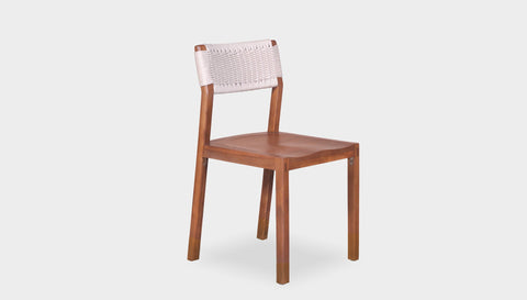 reddie-raw dining chair 46W x 49D x 82H *cm (45H seat) / Solid Reclaimed Teak Wood~Natural / White Rope Rita Rope Dining Chair