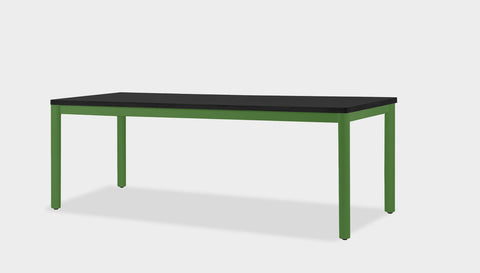 reddie-raw rectangular 160L x 90D x 75H *cm / Solid Reclaimed Wood Teak~Black / Metal~Green Ronda Rectangular Table