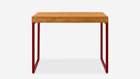 reddie-raw desk with drawers 100W x 60D x 75H *cm / Solid Reclaimed Wood~Oak / Metal~Rust Suzy 2 Drawer Desk