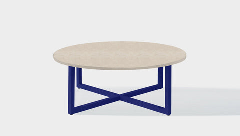 reddie-raw round coffee table 90dia x 35H *cm / Stone~Beige Marble / Metal~Navy Suzy Coffee Table Round