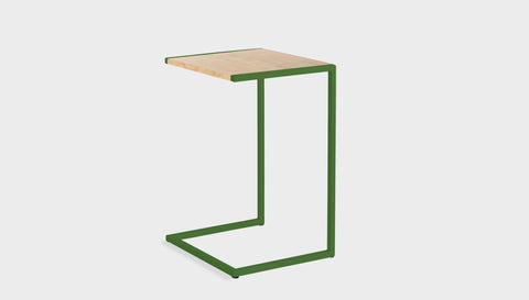 reddie-raw laptop table 45W x 40D x 65H *cm / Wood-Veneer~Oak / Metal~Green Suzy Laptop Table