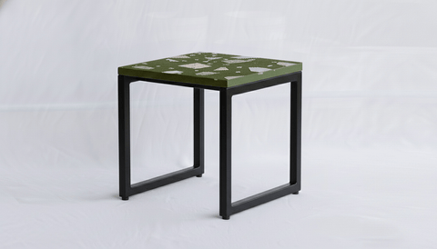 reddie-raw square side table 45W x 45D x 45H *cm / Collab~Green / Metal~Black Suzy Side Table Square COLLAB