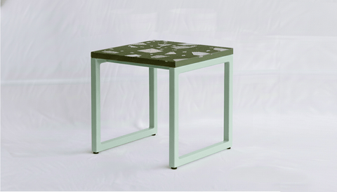 reddie-raw square side table 45W x 45D x 45H *cm / Collab~Green / Metal~Mint Suzy Side Table Square COLLAB