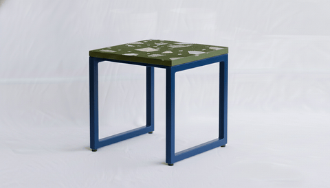 reddie-raw square side table 45W x 45D x 45H *cm / Collab~Green / Metal~Navy Suzy Side Table Square COLLAB