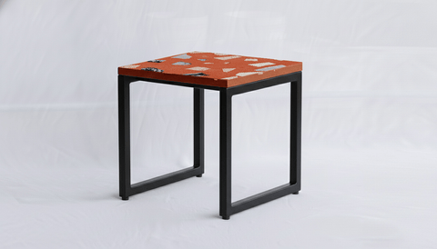 reddie-raw square side table 45W x 45D x 45H *cm / Collab~Pink / Metal~Black Suzy Side Table Square COLLAB