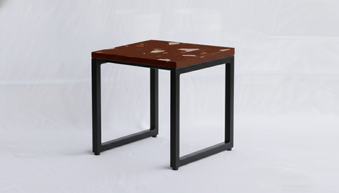 reddie-raw square side table 45W x 45D x 45H *cm / Collab~Rust / Metal~Black Suzy Side Table Square COLLAB