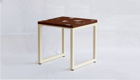 reddie-raw square side table 45W x 45D x 45H *cm / Collab~Rust / Metal~Cream Suzy Side Table Square COLLAB