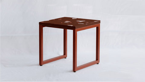 reddie-raw square side table 45W x 45D x 45H *cm / Collab~Rust / Metal~Rust Suzy Side Table Square COLLAB