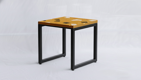 reddie-raw square side table 45W x 45D x 45H *cm / Collab~Yellow / Metal~Black Suzy Side Table Square COLLAB