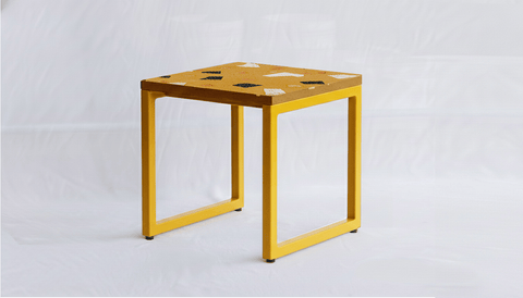 reddie-raw square side table 45W x 45D x 45H *cm / Collab~Yellow / Metal~Yellow Suzy Side Table Square COLLAB