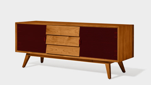 reddie-raw media unit 150W x 45D x 60H *cm / Solid Reclaimed Wood~Natural / Metal~Rust Vinny Media Cabinet
