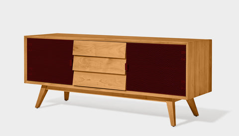 reddie-raw media unit 150W x 45D x 60H *cm / Solid Reclaimed Wood~Oak / Metal~Rust Vinny Media Cabinet