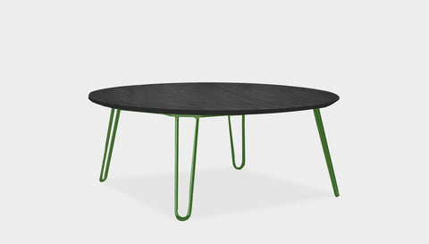 reddie-raw round coffee table 90dia x 35H *cm / Solid Reclaimed Wood~Black / Metal~Green Willy Coffee Table Round