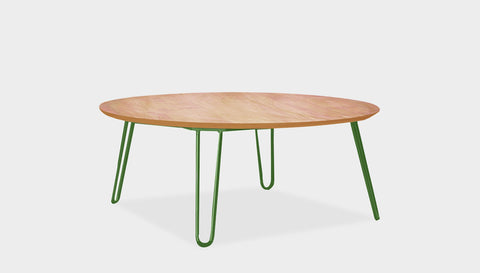 reddie-raw round coffee table 90dia x 35H *cm / Solid Reclaimed Wood~Oak / Metal~Green Willy Coffee Table Round