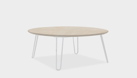 reddie-raw round coffee table 90dia x 35H *cm / Stone~Beige / Metal~White Willy Coffee Table Round