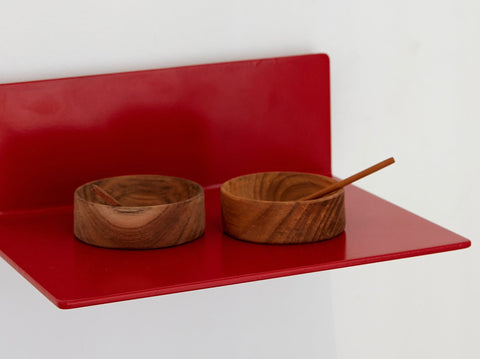 reddie-raw bowls 9dia x 3H *cm / Wood Teak~Natural Billie Mini Bowl & Spoon
