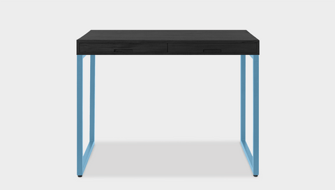 reddie-raw desk with drawers 120W x 60D x 75H *cm / Wood Teak~Black / Metal~Blue Suzy 2 Drawer Desk