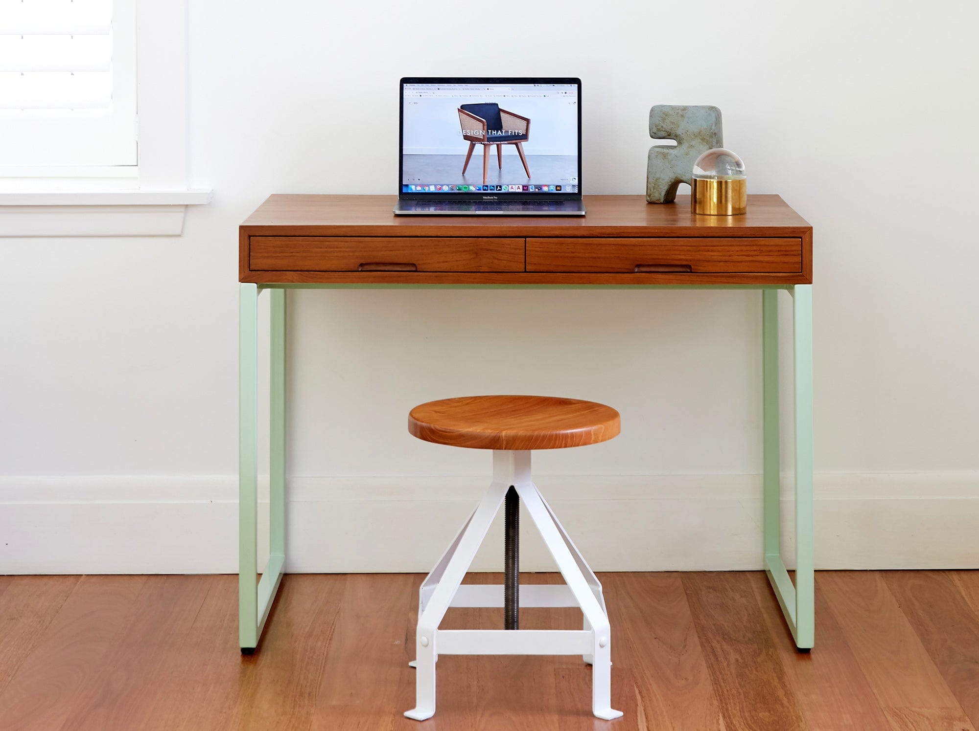 reddie-raw desk with drawers Suzy 2 Drawer Desk