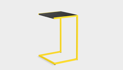 reddie-raw laptop table 45W x 40D x 65H *cm / Wood-Veneer~Black / Metal~Yellow Suzy Laptop Table