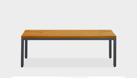 reddie-raw outdoor seating 100cm x 35cm x 45cm H (*cm) (ideal for 120L table) / Wood Teak~Natural / Metal~Grey Bob Outdoor Bench