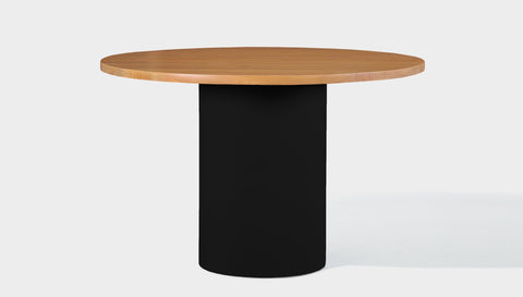 reddie-raw round 100dia x 75H *cm / Wood Teak~Natural / Metal~Black Dora Drum Table Round- Wood