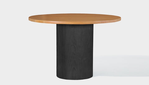 reddie-raw round 100dia x 75H *cm / Wood Teak~Natural / Wood Veneer~Teak Dora Drum Table Round- Wood