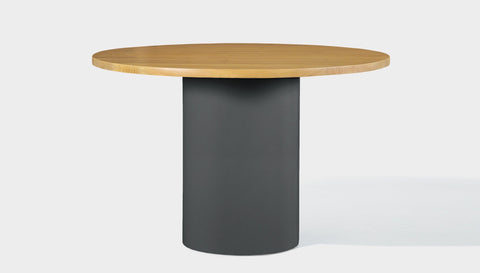 reddie-raw round 100dia x 75H *cm / Wood Teak~Oak / Metal~Grey Dora Drum Table Round- Wood