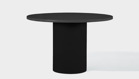 reddie-raw round 120dia x 75H *cm / Wood Teak~Black / Metal~Black Dora Drum Table Round- Wood