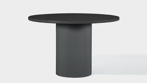 reddie-raw round 120dia x 75H *cm / Wood Teak~Black / Metal~Grey Dora Drum Table Round- Wood