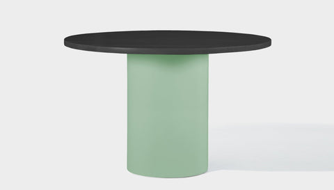 reddie-raw round 120dia x 75H *cm / Wood Teak~Black / Metal~Mint Dora Drum Table Round- Wood