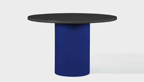 reddie-raw round 120dia x 75H *cm / Wood Teak~Black / Metal~Navy Dora Drum Table Round- Wood