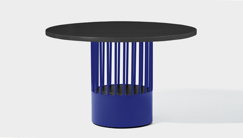 reddie-raw round 120dia x 75H *cm / Wood Teak~Black / Metal~Navy Willy Cage Table - Wood