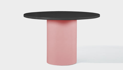 reddie-raw round 120dia x 75H *cm / Wood Teak~Black / Metal~Pink Dora Drum Table Round- Wood