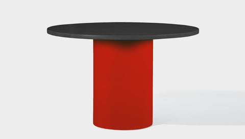 reddie-raw round 120dia x 75H *cm / Wood Teak~Black / Metal~Red Dora Drum Table Round- Wood