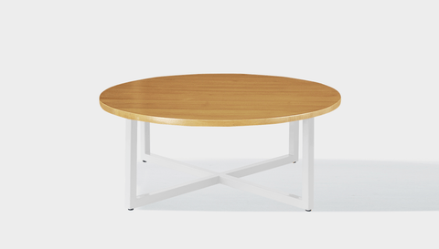 reddie-raw round coffee table 90dia x 35H *cm / Wood Teak~Oak / Metal~White Suzy Coffee Table Round