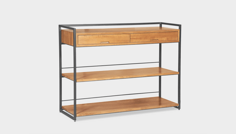 reddie-raw shelf 120W x 40D x 90H *cm / Wood Teak~Oak / Metal~Grey Suzy Console Unit