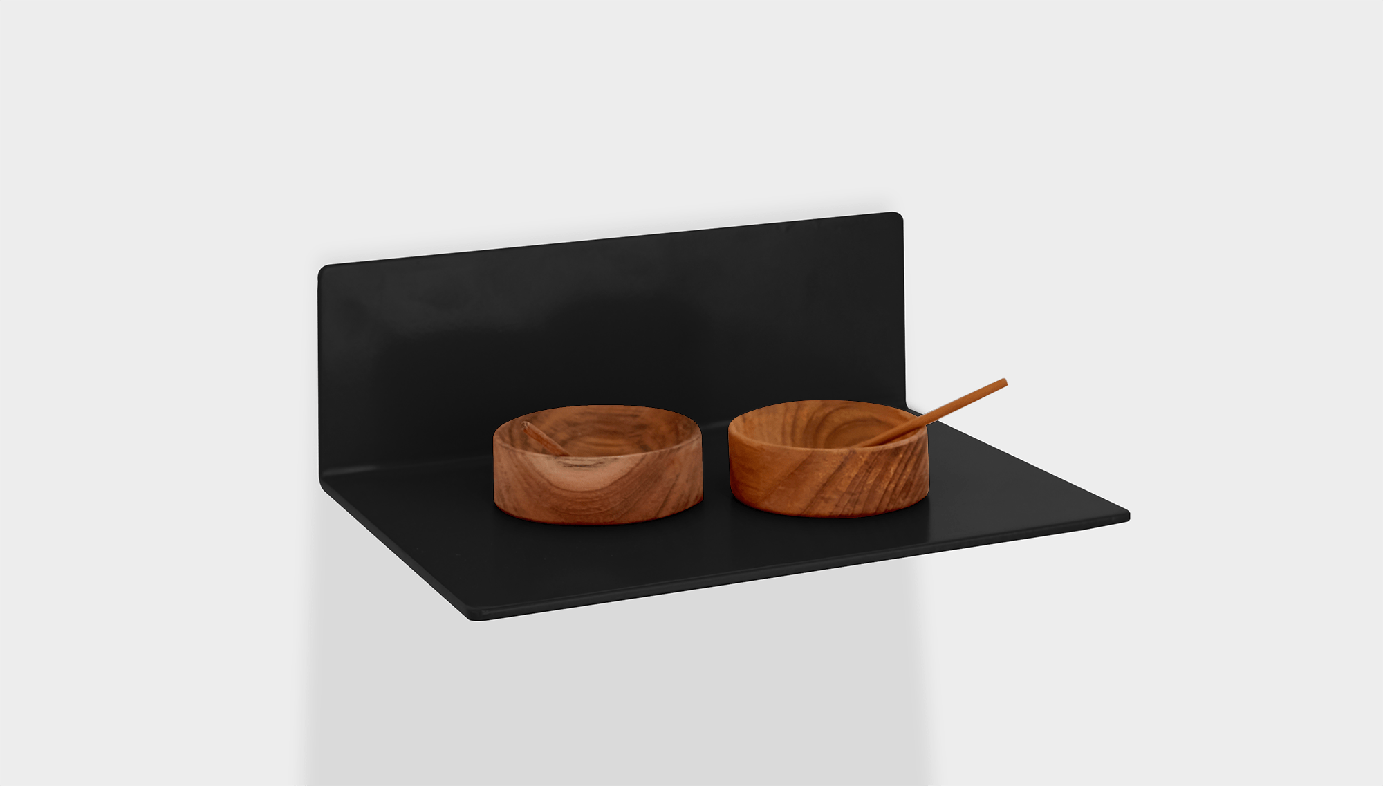 reddie-raw shelf 30W x 22D x 10H (+1cm floating off wall) *cm / Metal~Black Andi Floating Reversible Shelf