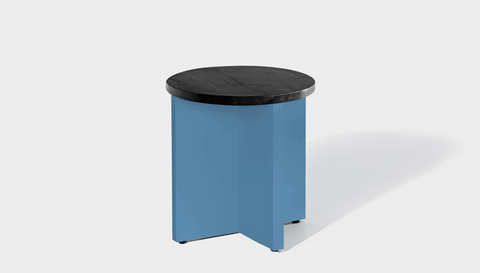 reddie-raw Side Table 45dia x 45H *cm / Wood Teak~Black / Metal~Blue Bob Side Table Round
