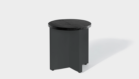 reddie-raw Side Table 45dia x 45H *cm / Wood Teak~Black / Metal~Grey Bob Side Table Round