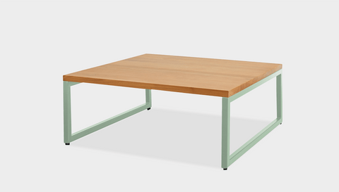 reddie-raw square coffee table 90 x 90 x 35H *cm / Wood Teak~Natural / Metal~Mint Suzy Coffee Table Square