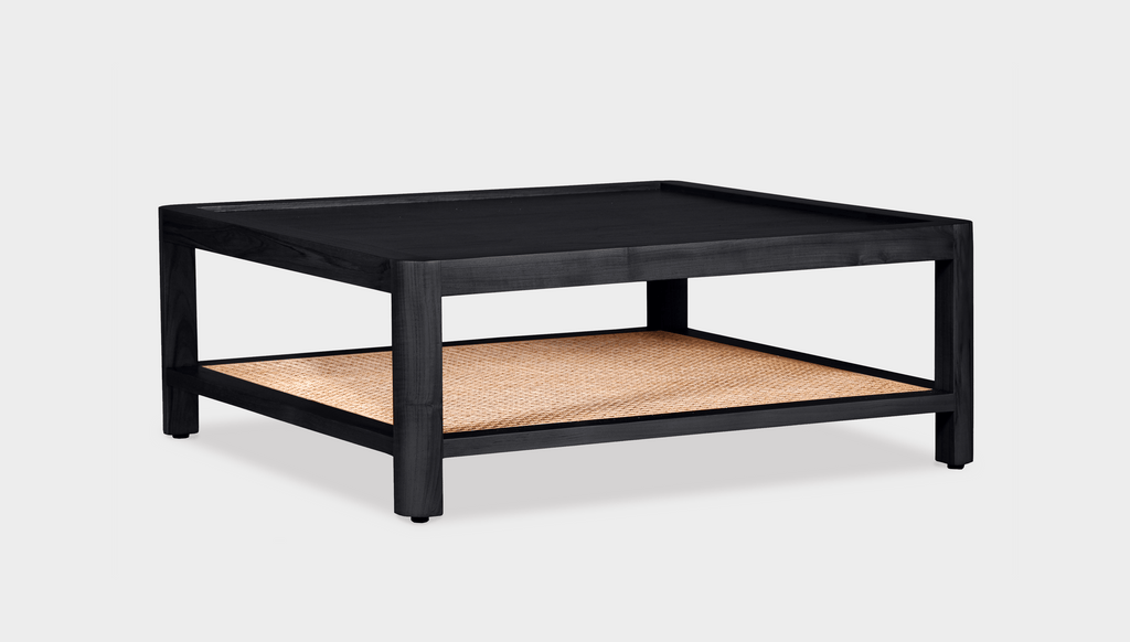 reddie-raw square coffee table 90W x 90D x 35H *cm / Wood Teak~Black Rita Coffee Table