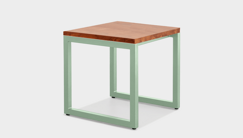 reddie-raw square side table 45W x 45D x 45H *cm / Wood Teak~Natural / Metal~Mint Suzy Side Table Square