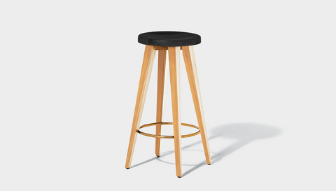 reddie-raw stool Wood Teak~Black / Wood Teak~Oak Vinny Counter Stool