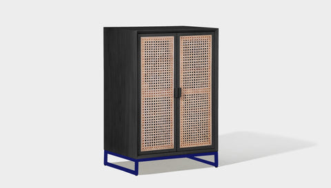 reddie-raw storage cupboard 60W x 45D x 90H *cm (no planter box) / Wood Teak~Black / Metal~Navy NCW Storage Wood Unit with and without planter