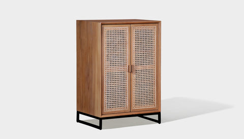 reddie-raw storage cupboard 60W x 45D x 90H *cm (no planter box) / Wood Teak~Natural / Metal~Black NCW Storage Wood Unit with and without planter