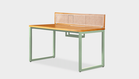 reddie-raw workstation (120 x 60 x 75 H) *cm (price incl. 25H screen & cable tray) / Wood-Veneer~Oak / Metal~Mint NCW Single Workstation Desk